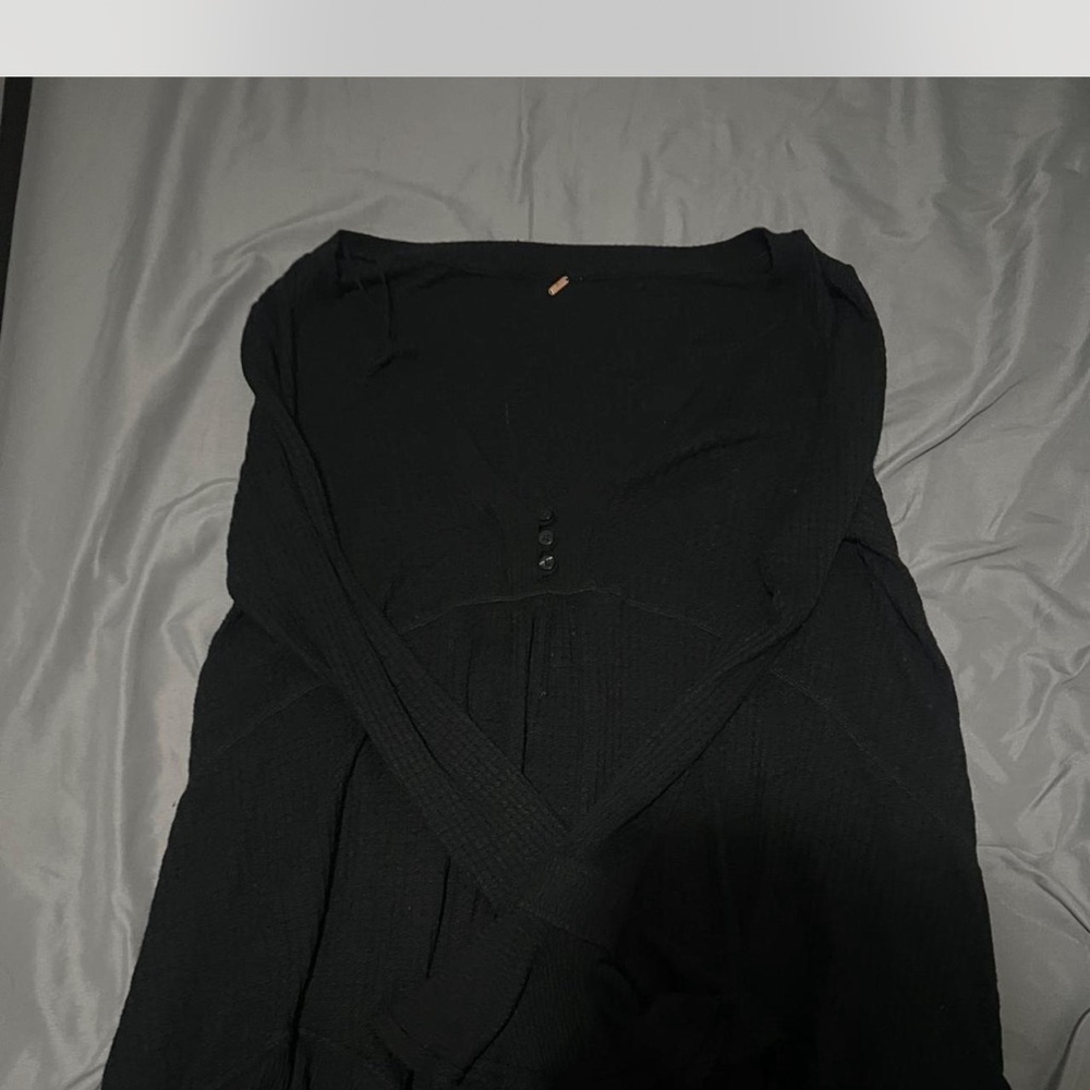 Free People Black Long Sleeve Cardigan